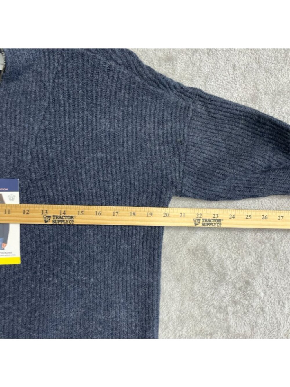 NWT Modern Ambition Women's S Blue Knit Quarter Zip Sweater B0845 - Picture 4 of 10